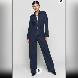 Oliva denim jumpsuit by Reformation, nwt, size 0